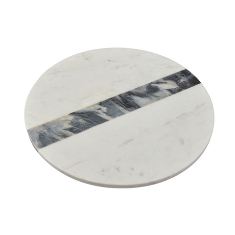 Gray & White Marble Lazy Susan