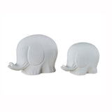 White Gesso Elephants