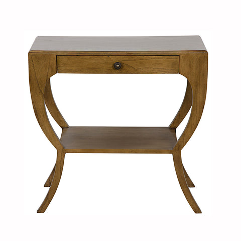 Curved Wooden Side Table
