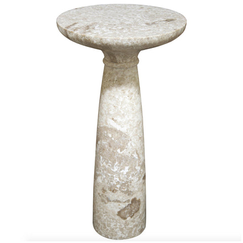 Marble Pedestal Side Table