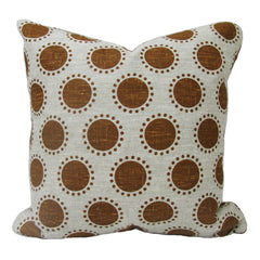 Custom Caramel Dots on Linen Pillow