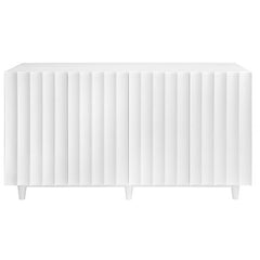 White Scalloped Sideboard