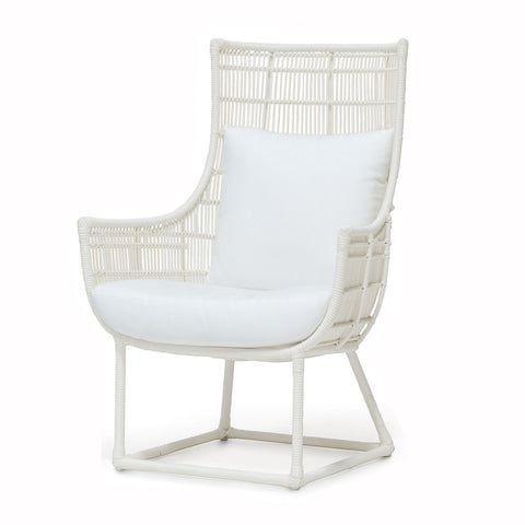 White Woven Highback Chair