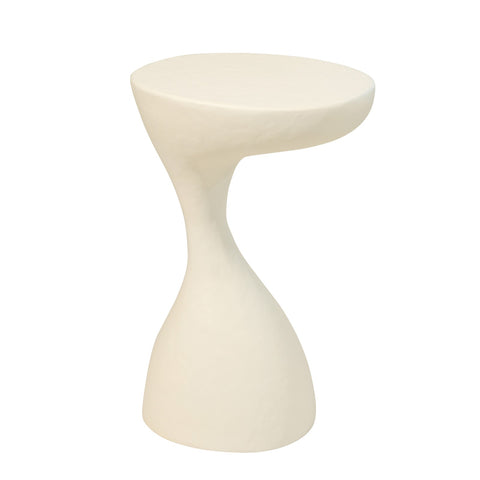 ROUND WHITE SIDE TABLE