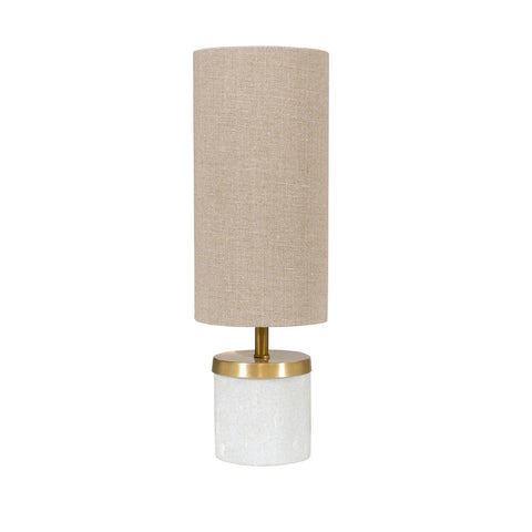 Mini Marble & Brass Cylinder Lamp