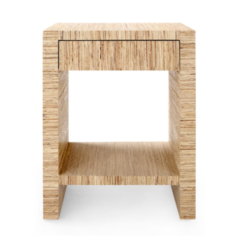 Grasscloth Side Table