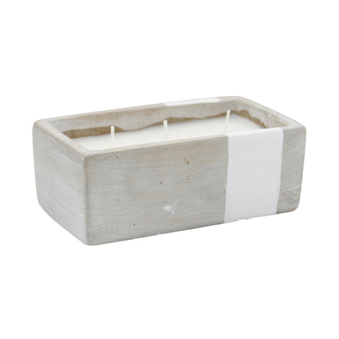 Painted Cement Rectangle Candles