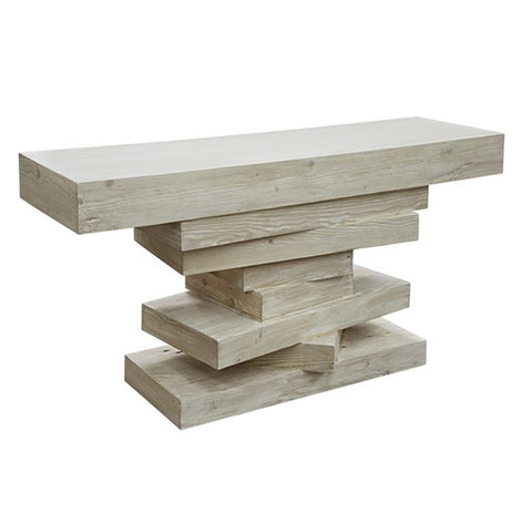 Stacked Wood Console