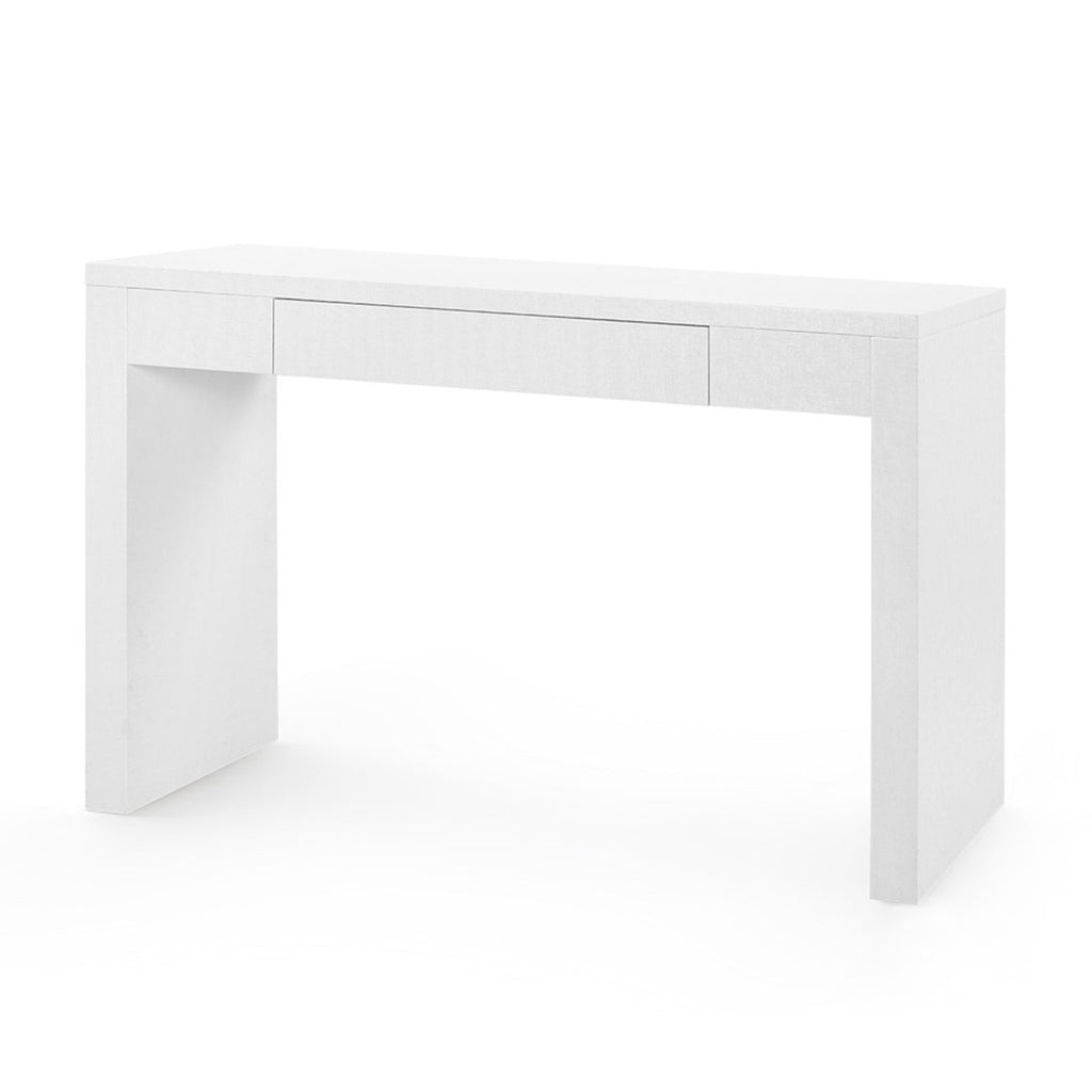 White Grasscloth Console – Pieces